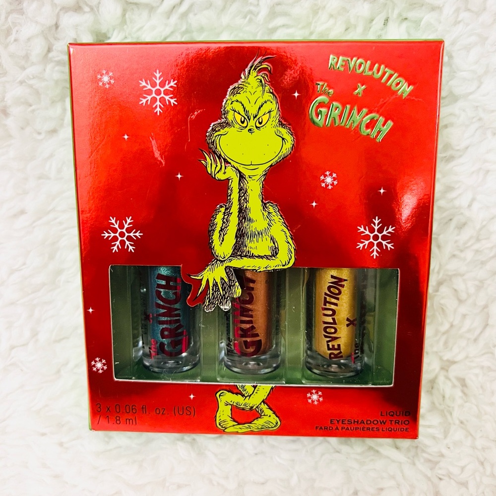 Revolution x The Grinch Shimmer Liquid Eyeshadow Trio